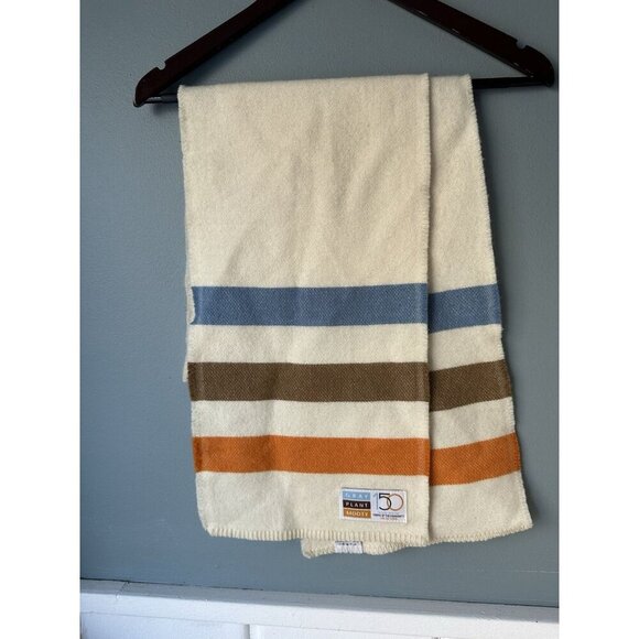 Faribault Woolen Mill Scarf 72x11 Striped Revival Wool USA Dapper Classic Men - Picture 2 of 8